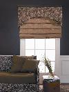 Shaped Box Pleated Valance with hobbled Roman shade -- Delray Beach Condo