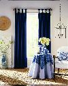 Tab Top style goblet pleat on wooden pole with finials -- Jupiter Florida Residence