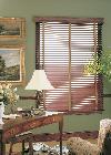 Horizontal Wood Blinds with decorative tapes-- Boynton Beach Residence