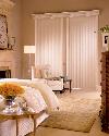 Vertical Blinds with a decorative wooden cornice -- Highland Beach  Florida