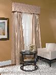 Quilted cornice with drapery panels and sheers-- Delray Beach Florida