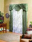 Swag Treatment with stationary panels ripplefold traversing drapery -- Boca Raton Home
