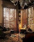 Hunter Douglas Horizontal Wood Blinds in Den -Jupiter Florida-