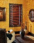 Mahogany Horizontal Wood Blinds in Jupiter Florida Home
