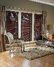Lake Worth -- Horizontal Wood Blinds with green and decorative tapes