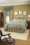 Custom-made bedding beautifully coordinated with custom-made drapery for this Jupiter islandFlorida residence