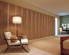 Blinds For Sliding Glass Doors Lake worth Florida --Modern setting for Hunter Douglas Skyline Gliding Window Panels with cassette headrail