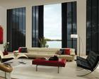 West Palm Beach Lake view in Florida -- Skyline Gliding Window Panels in black solar material Blinds For Sliding Glass Doors