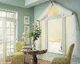 Duette Window Shade/Blind With Eyebrow Arch Fan Honeycomb-- North Beach Residence In Florida