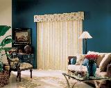 VinylVertical Blinds With Valance Together With Cornice In Singer Island Living Room