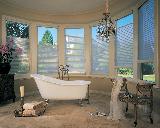 Hunter Douglas Silhouette Top Down Bottom Up  Window Shades with PowerView Remote Control Handheld Operation in Jupiter Florida