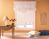 Austrian Shade/Blind combined with Vignette Window Shades/Blinds -- Boynton Beach Residence