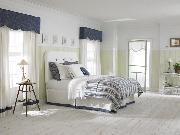 Custom-made cornices and coordinated bedding-- Lake Worth Florida