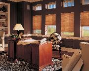 Traditional styled office overlooking golf course with Pleated Shades/blinds-- Palm Beach gardens Florida