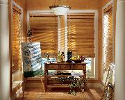 Horizontal Wood Blinds in Artists Room-- Delray Beach Florida