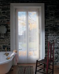 Sliding Glass Door Luminette Shades/Blinds in bathroom -- Lake Worth Florida