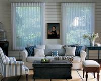 Outside mounted luminette shades/blinds for this living room in Jupiter Florida