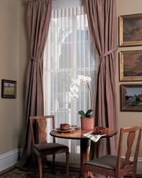 Sliding Glass Door luminette shades with drapery panels -- Hypoluxo Florida