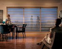 Evening sunset with Pirouette Window Shadies Hunter Douglas-- Highland Beach Florida