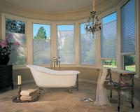 Hunter Douglas Silhouette Shades in bathroom of this Boynton Beach Florida home