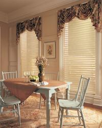 Swag Top treatment valance -- casual kitchen-- Jupiter Florida home