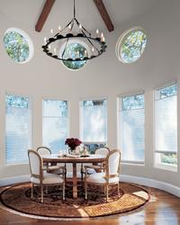 Hunter Douglas Silhouette -- Top-down bottom-up version in circle room with multiple Bay Windows -- Boca Raton Florida