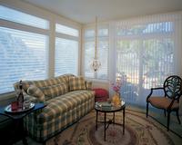 Silhouette shades and Luminette shades together complement one another in this Lake Worth Florida -- Florida room