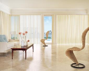 Hunter Douglas Cadence Vertical Blinds in Greenacres Florida Residence